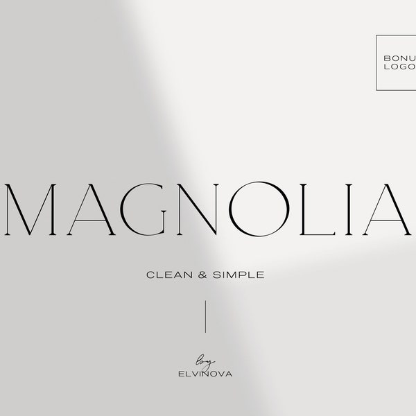 Magnolia Modern Serif, Elegant Luxury Font, Delicate Minimalist Typeface