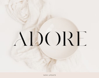 Adore Modern Font, Elegant Serif Font, Delicate Feminine Typeface