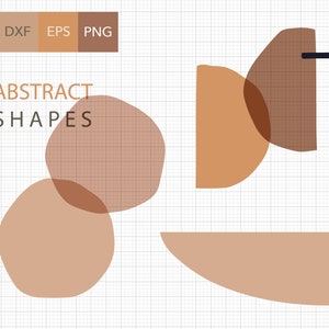 Abstract trendy shapes, Abstract transparent forms, Abstract shapes clipart, Commercial use