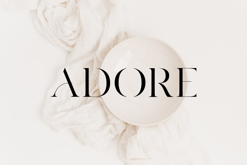 Adore Modern Font, Elegant Serif Font, Delicate Feminine Typeface 