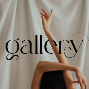 Gallery Modern Serif, Elegant Ligature Font, Unique Stylish Typeface