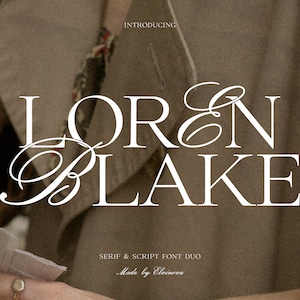 Elegante Serif & Script Font Duo, Abbinamento Font Contemporaneo, Modern Font Collection