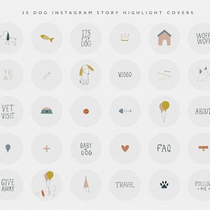 Hund Instagram Story Highlights Covers, Pet Stories Highlight Covers, Hund Social Media Icons