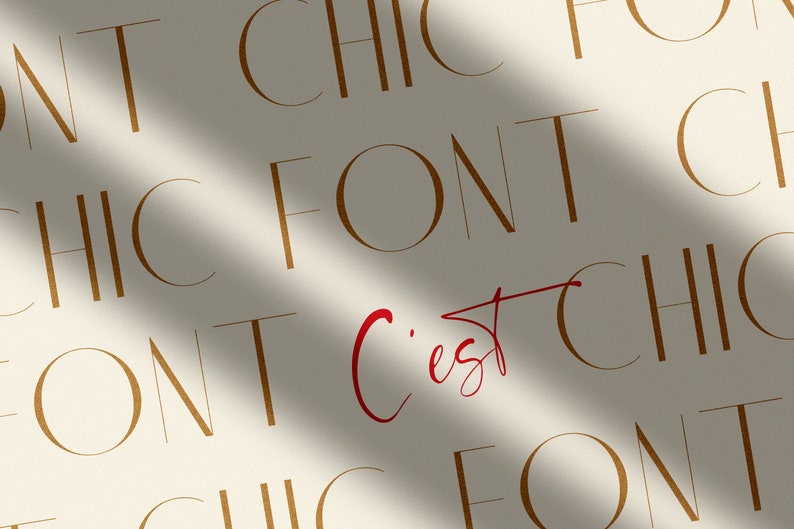 Chic Luxury Font Duo Signature Font Duo Classy Sans Serif Etsy