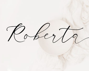 Elegant calligraphy font, handwriting script font, wedding font for commercial use