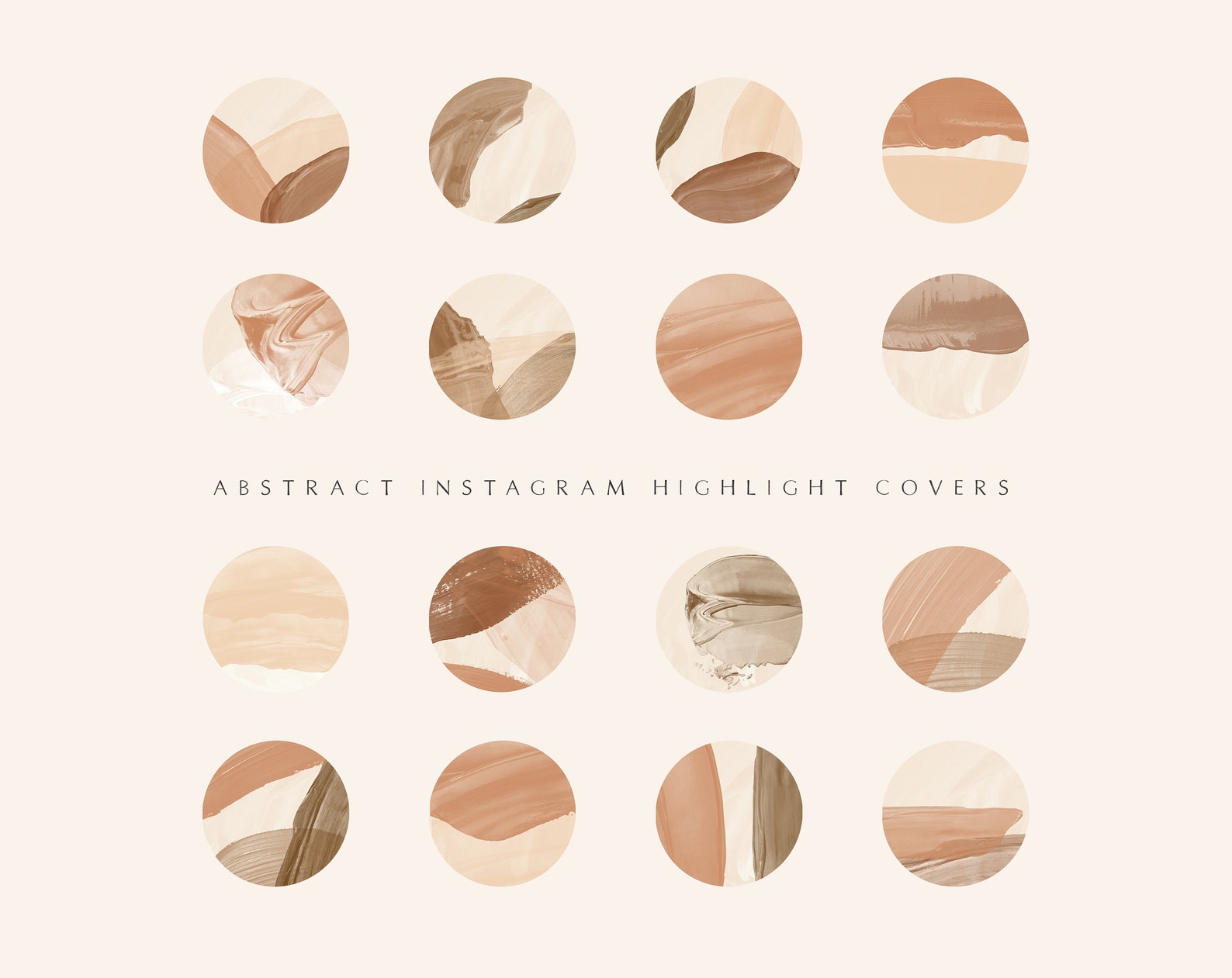 Earthy Neutral Instagram Story Highlight Covers, Abstract Instagram ...