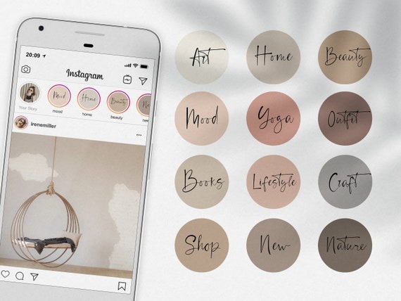 Text Instagram Highlight Icons Solid Instagram Story Covers | Etsy