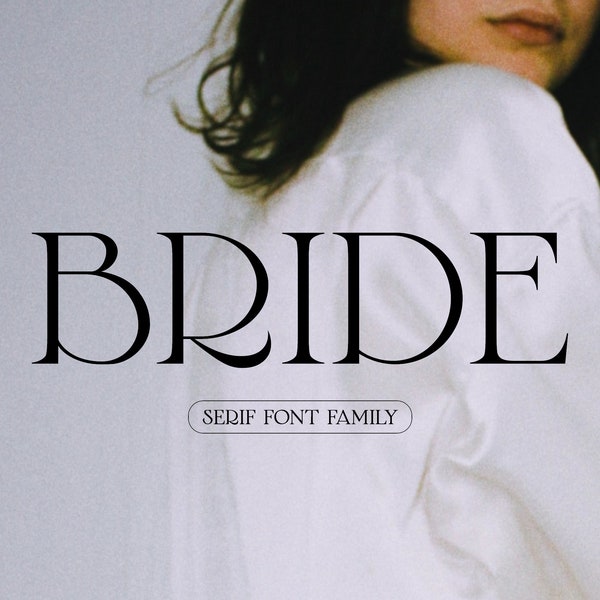 Bride Elegant Font, Wedding Font, Branding Font, Procreate Font, Canva Font, Cricut Font Family