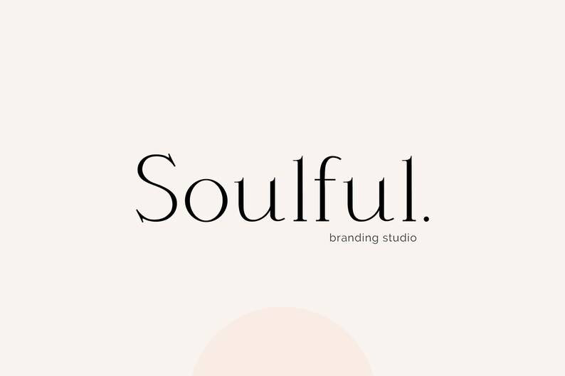 May include: A minimalist logo design for a branding studio called "Soulful."