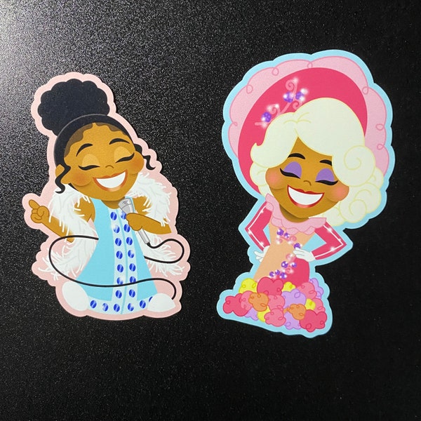 Janet Jackson "1970's Variety Show" Magnet Set of 2