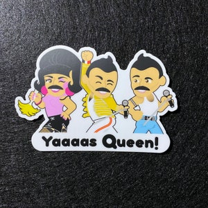 Freddie Mercury &quot;Yaaaas Queen!&quot; Vinyl Sticker