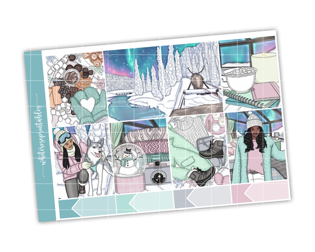 Aurora FOIL READY PRINTABLE Weekly Planner Sticker Kit Standard Size 1 ...