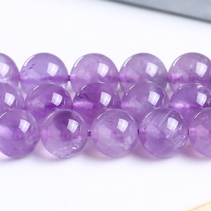 4mm-12mm Natural Lavender Purple Jadeite Jade Smooth Round Beads, PUrple Jade Beads wholesale supply.15&quot; strand