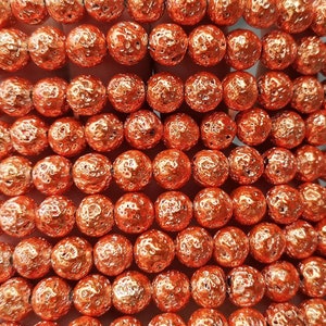 6mm-12mm Electroplate Volcanic Rock Lava beads,Lava round Beads,Volcanic Rock lava Beads,15&quot; per strand