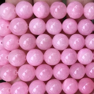4mm-12mm Pink Jade Beads,Smooth Round Jade Beads,Mountain Jade Beads Wholesale Supply, 15 inch per strand
