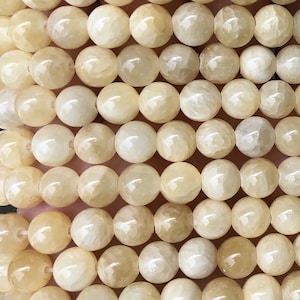 4mm-12mm Yellow Jade Beads,Smooth Round Jade Beads,Mountain Jade Beads Wholesale Supply, 15 inch per strand