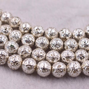 6mm-12mm Electroplate Volcanic Rock Lava beads,Lava round Beads,Volcanic Rock lava Beads,15&quot; per strand