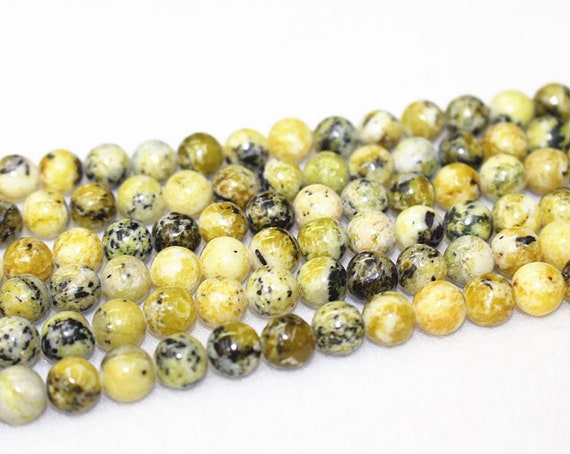 Natural Yellow Turquoise Gemstone Round Beads 14.5'' 2mm 4mm 6mm 8mm 10mm 12mm 