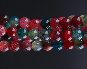 4mm-12mm Natural Smooth And Round Tourmaline Agate Beads,wholesale Agate Beads supply,15 inch Full Strand