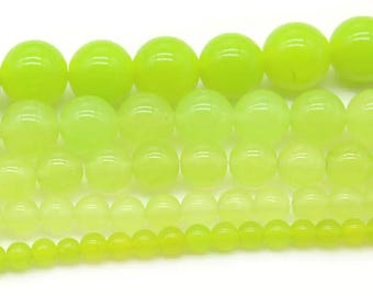 Fruit Green Jade Smooth Round  Beads, Green Chalcedony Beads Wholesale Supply, Jade bead,Chalcedony bead,15 inch per strand