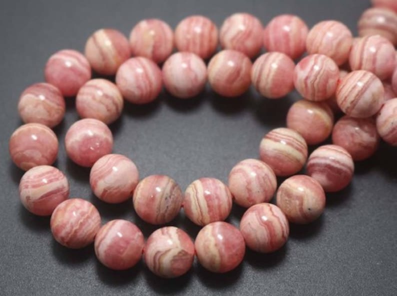 AAA Natural Rhodochrosite Gemstone Round Beads Natural Smooth and Round Beads Rhodochrosite Beads,Natural Rhodochrosite,6mm 8mm 10mm 12mm
