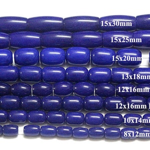 Lapis Lazuli Barrel Beads, Dyed Lapis Lazuli Beads Supply,15 inch per Strand
