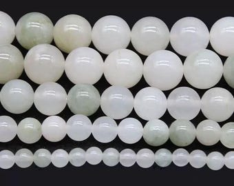 Green Jade Smooth Round  Beads, Green Chalcedony Beads Wholesale Supply, Jade bead,Chalcedony bead,15 inch per strand