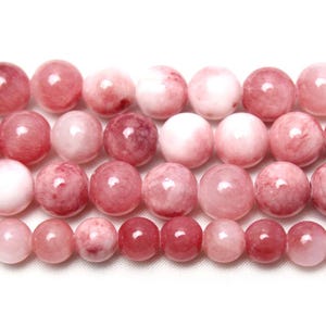 4mm-16mm Pink Jade Beads,Smooth Round Jade Beads, Pink Beads Wholesale Supply, 15 inch per strand