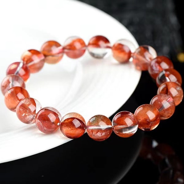 Natural AAAAA Red Quartz Beads Bracelet,Red Quartz  Beaded Bracelet,Jewelry Gift Bracelet,wholesale bracelet,bulk bracelet supply