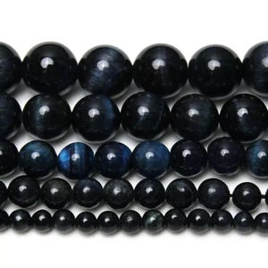4mm-14mm Natural  Blue Tiger&#39;s eye Smooth Round Beads Wholesale Supply,Blue Tigereye beads wholesale,15 Inch Full Strand