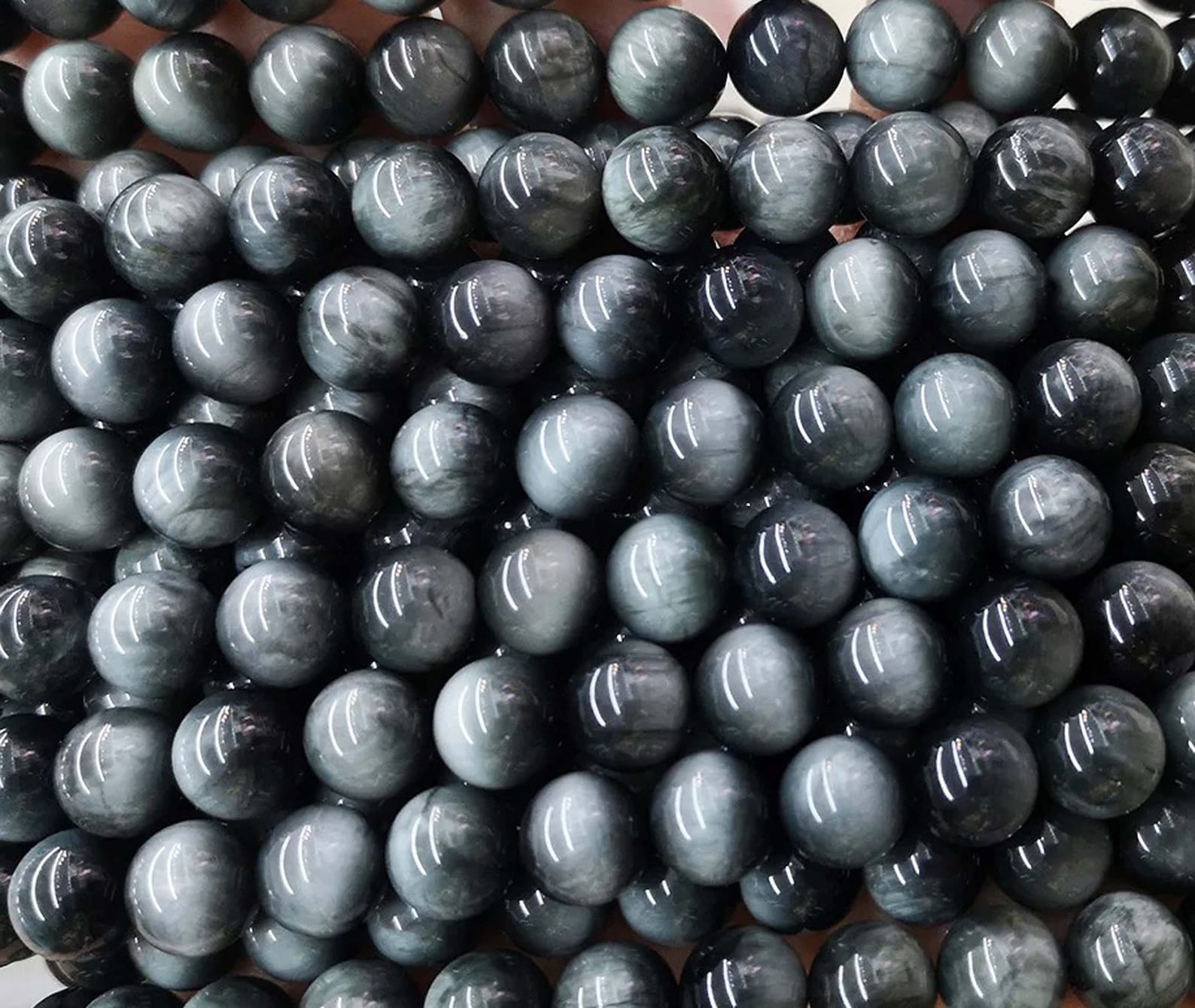 4mm12mm Natural AAAAA Eagle Eye Stone Smooth Round Beads,eagle Eye