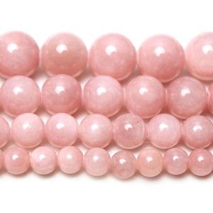 4mm-14mm Pink Jade Beads,Smooth Round Jade Beads, Pink Beads Wholesale Supply, 15 inch per strand