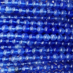 4mm-12mm Blue Cherry Quartz Smooth Round Beads, Cherry Quartz Beads Wholesale supply.15&quot; strand