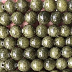 4mm-12mm Brown Jade Beads,Smooth Round Jade Beads,Mountain Jade Beads Wholesale Supply, 15 inch per strand