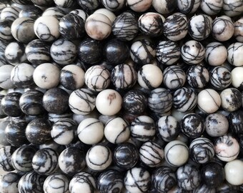4mm-12mm Natural Picasso Jasper Smooth Round Beads, Picasso Jasper beads wholesale supply.15" strand