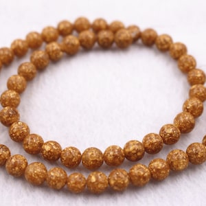 6mm 8mm 10mm 12mm, Gold Folie Perlen 50pcs
