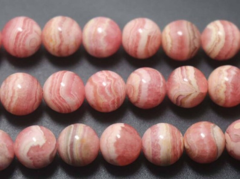 AAA Natural Rhodochrosite Gemstone Round Beads Natural Smooth and Round Beads Rhodochrosite Beads,Natural Rhodochrosite,6mm 8mm 10mm 12mm
