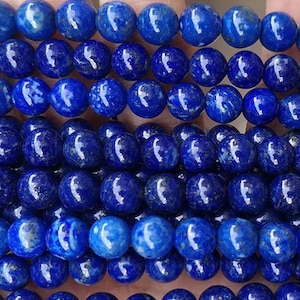 4mm-12mm Natural AAA Lapis Lazuli gemstone smooth round beads, Lapis Lazuli Beads Bulk Supply, 15&#39;&#39; one strand