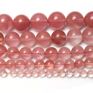 4mm-12mm Cherry Quartz Smooth Round Beads, Cherry Quartz Beads Wholesale supply.15&quot; strand