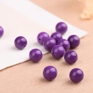 6mm-14mm Natural Purple phosphosiderite Smooth Round Beads,  phosphosiderite Loose beads wholesale supply.5 beads