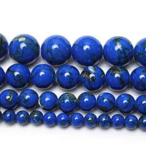 4mm-12mm Blue Shell Turquoise Smooth Round Beads,  Shells Turquoise beads supply.15&quot; strand