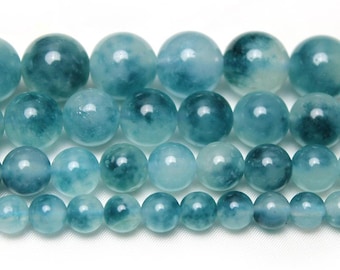 6mm-14mm Green Jade Beads,Smooth Round Jade Beads, Green Jadeite Beads Wholesale Supply, 15 inch per strand