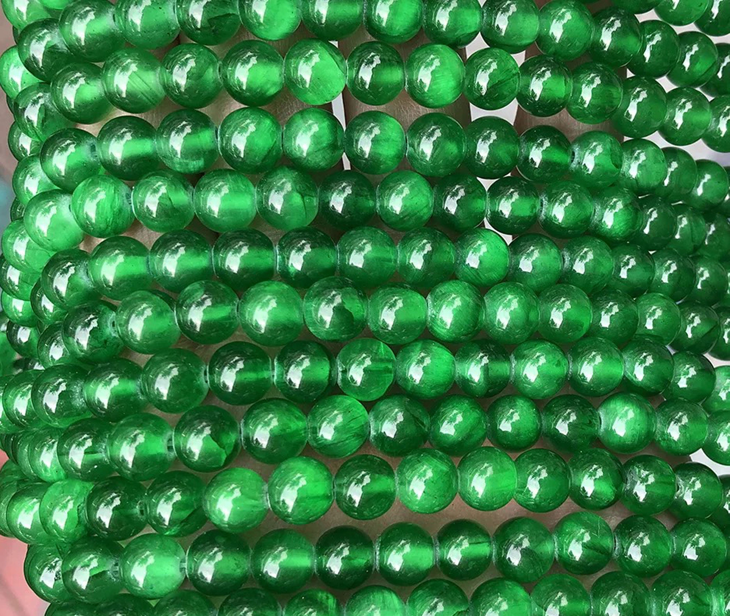 4mm-12mm Green Jade BeadsSmooth Round Jade Beads Jade Beads | Etsy