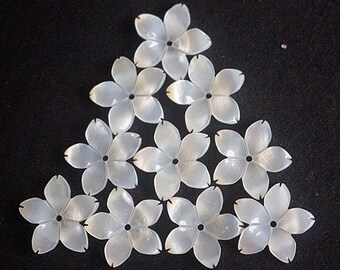 100pcs Natural MOP Shell Flower beads,White Shell Flower beads,6mm 8mm 10mm 12mm 15mm