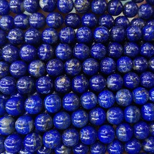 4mm-12mm Natural AA Lapis Lazuli gemstone smooth round beads, Lapis Lazuli Beads Bulk Supply, 15&#39;&#39; one strand