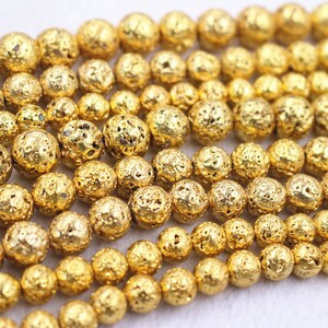 6mm-12mm Electroplate Volcanic Rock Lava beads,Lava round Beads,Volcanic Rock lava Beads,15&quot; per strand