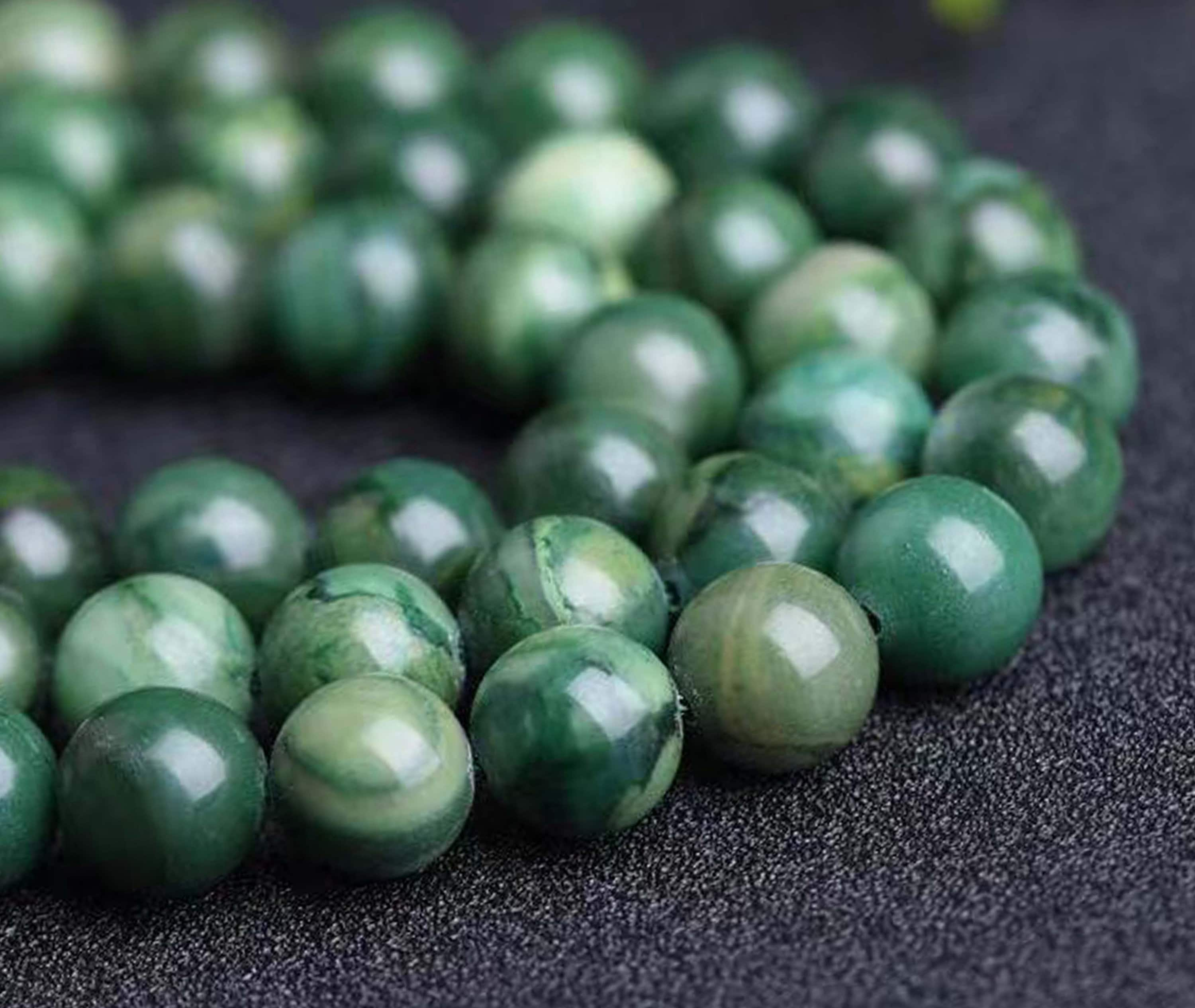 4mm-12mm Natural Jade Smooth Round Jade Beads, Jadeite Beads Wholesale ...