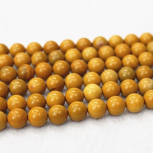 Yellow Jasper Gemstone Round Beads,  4mm 6mm 8mm 10mm 12mmYellow Jasper Gemstone Round beads supply.15&quot; strand