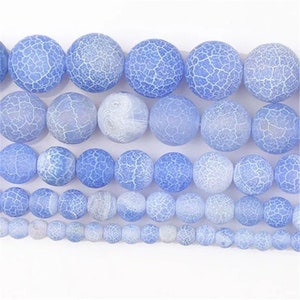 4mm-12mm Natural Smooth And Round Blue Weathered Agate Beads,wholesale Agate Beads supply,15 inch Full Strand