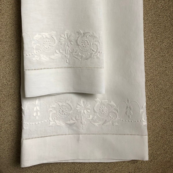 Belgian Linen, Hand-stitched, Embroidered - 20%  Donated to Refugees & Orphans